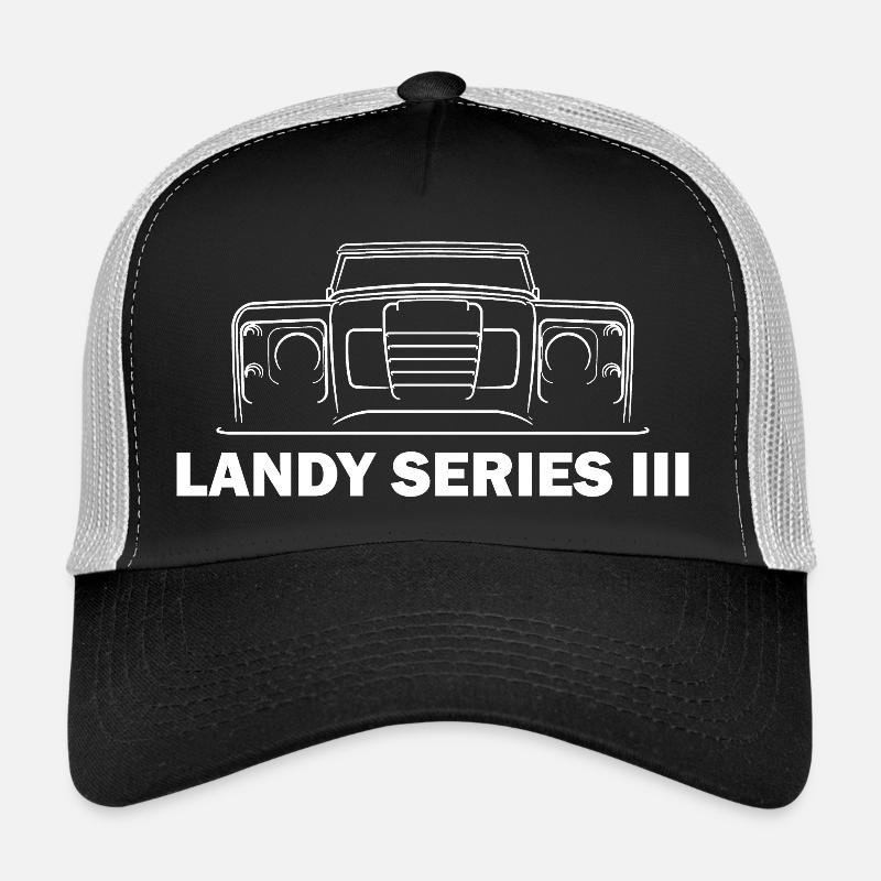 Land-Rover S3 Front Gift defender - Trucker Cap - Schwarz/Steingrau