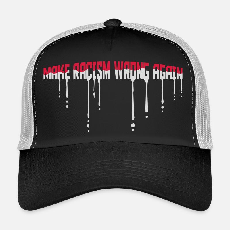 make racism wrong again - Trucker Cap - Schwarz/Steingrau
