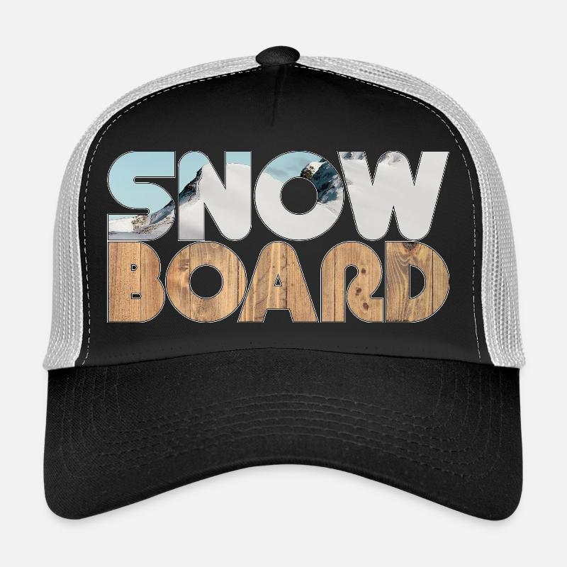Neige et planche Casquette trucker 