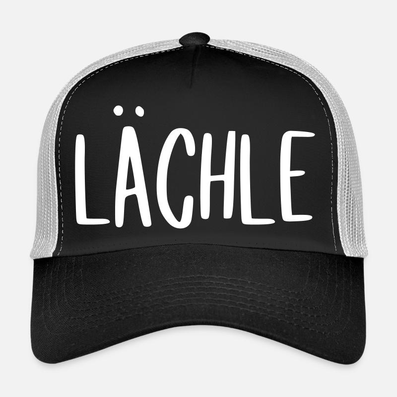 lächle - lachen gute Laune - Trucker Cap - Schwarz/Steingrau