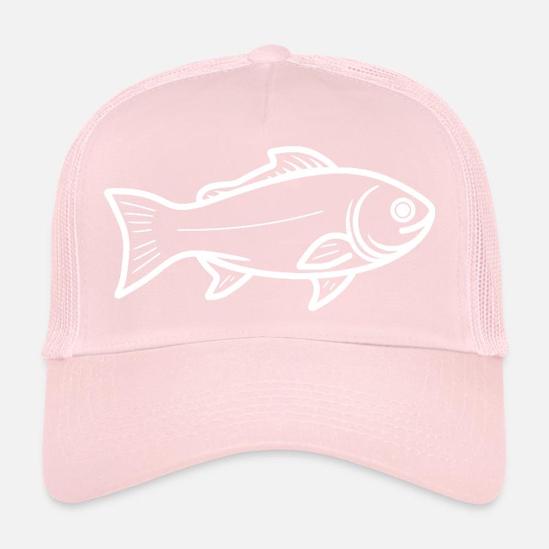 Fish Drawing Trucker Cap