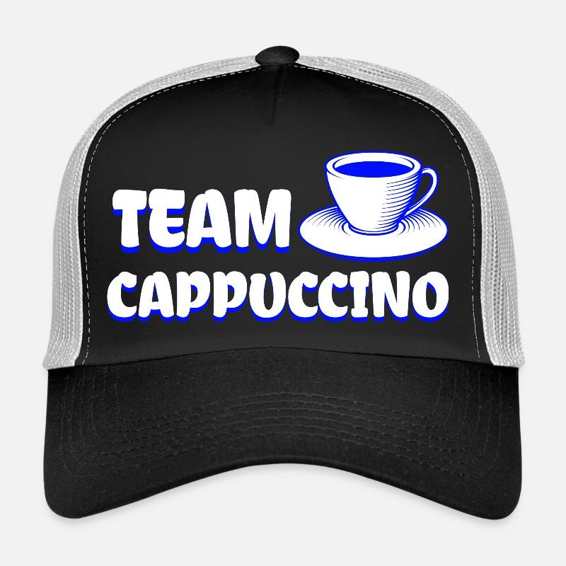 Team Cappuccino - Cool Coffee Design - Trucker Cap - black/stone grey