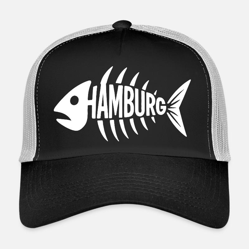 Hamburger Grätenkult - Trucker Cap - Schwarz/Steingrau