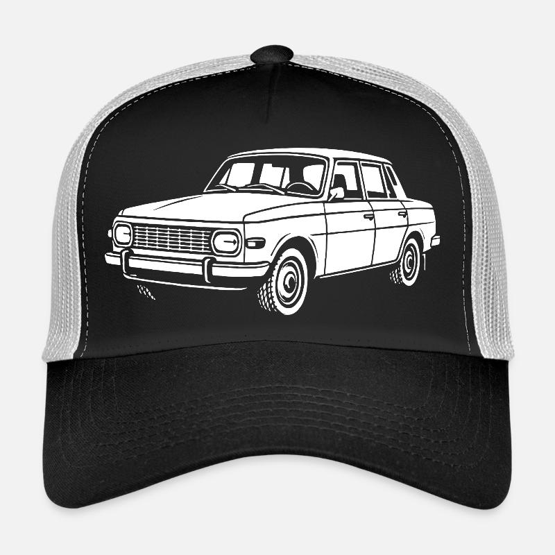 DDR auf vier Rädern - Trucker Cap - Schwarz/Steingrau