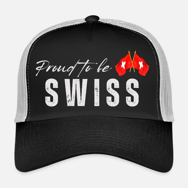 Stolzer Schweizer, ich liebe die Schweiz - Trucker Cap - Schwarz/Steingrau