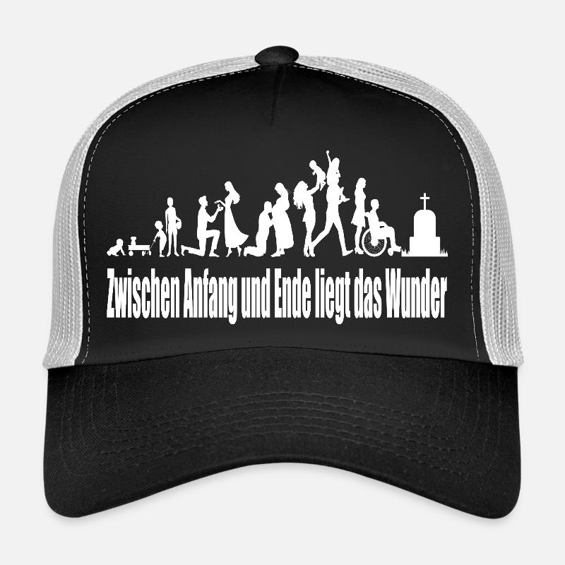 Vielfalt der Gemeinschaft Lebenswege - Trucker Cap - Schwarz/Steingrau