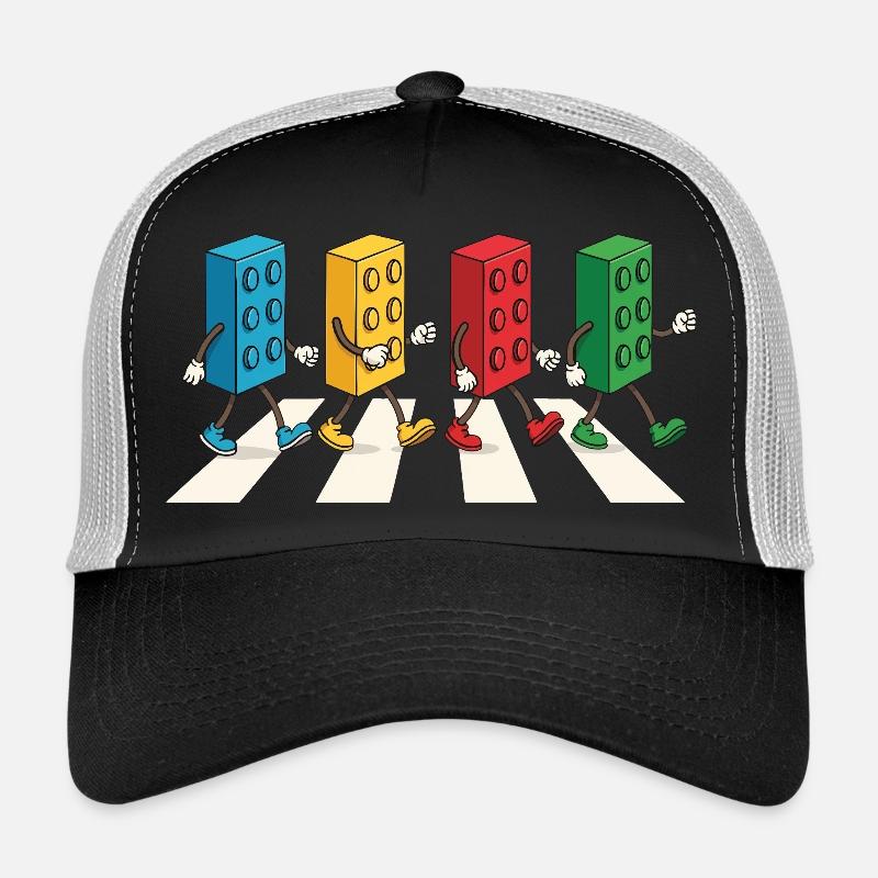 Zèbre fait de briques Constructeur de blocs créatif Casquette trucker 