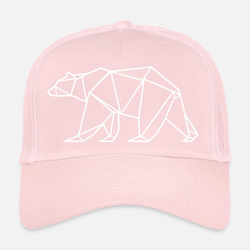 Bear Grizzly Polar Bear Polygon Trucker Cap