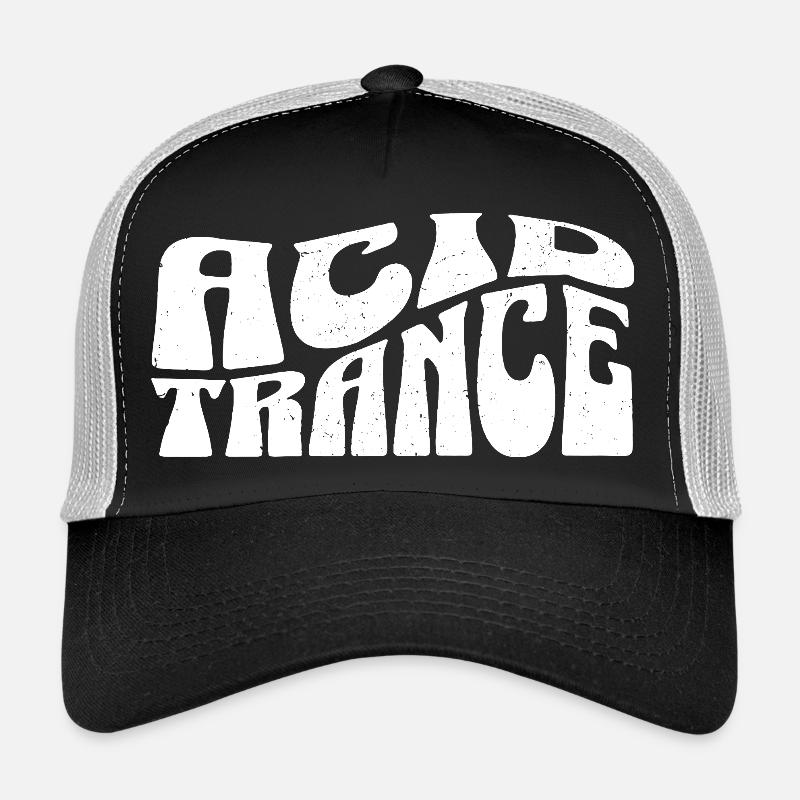 Acid Trance Typographie Psychédélique Audacieuse Casquette trucker 