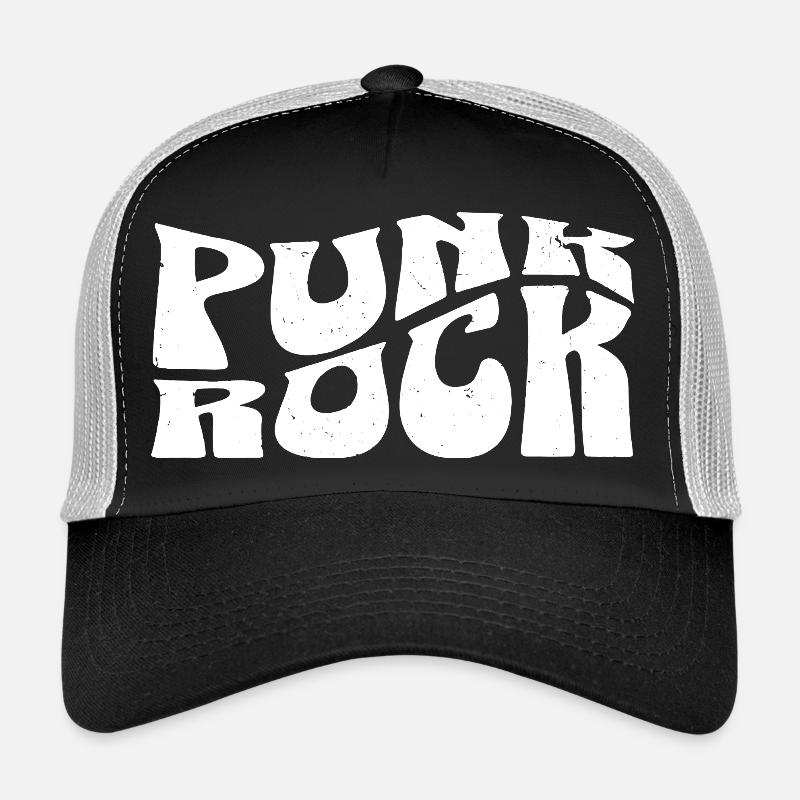 Punk Rock Bold Typography Trucker Cap