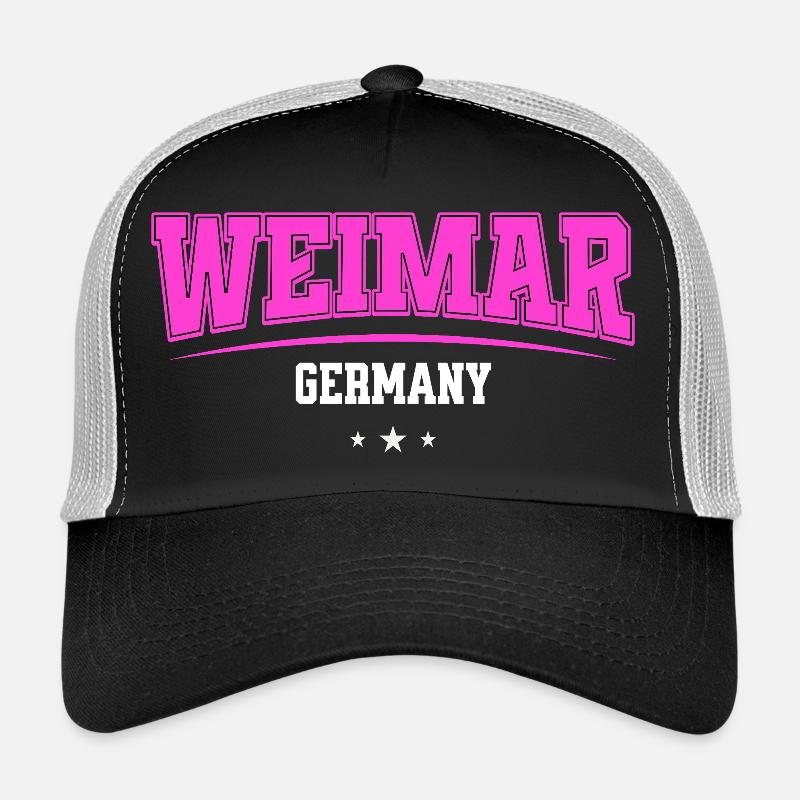 Weimar Germany Pink Retro Logo Trucker Cap