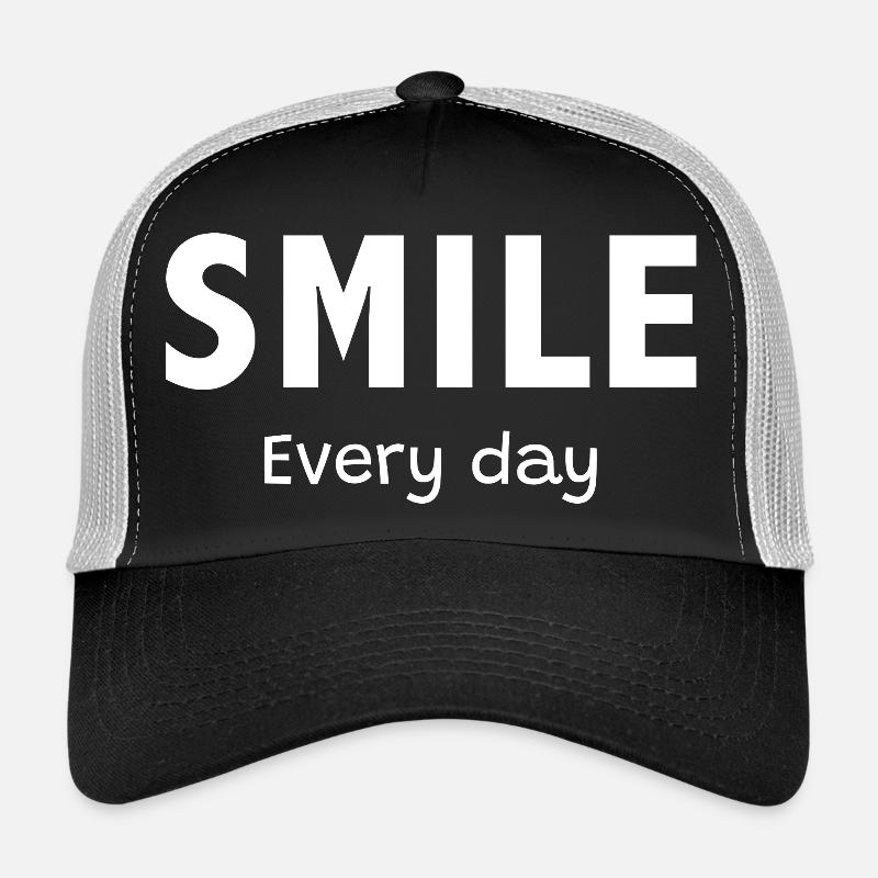 Smile Every Day - Trucker Cap - black/stone grey