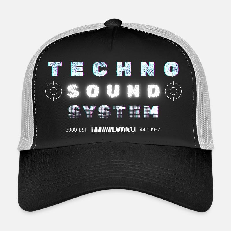 Techno Underground Club Logo - Trucker Cap - Schwarz/Steingrau
