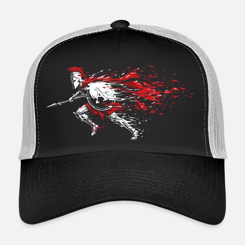 Spartiate Vitesse Éclats Mascotte Spartan Dash Casquette trucker 