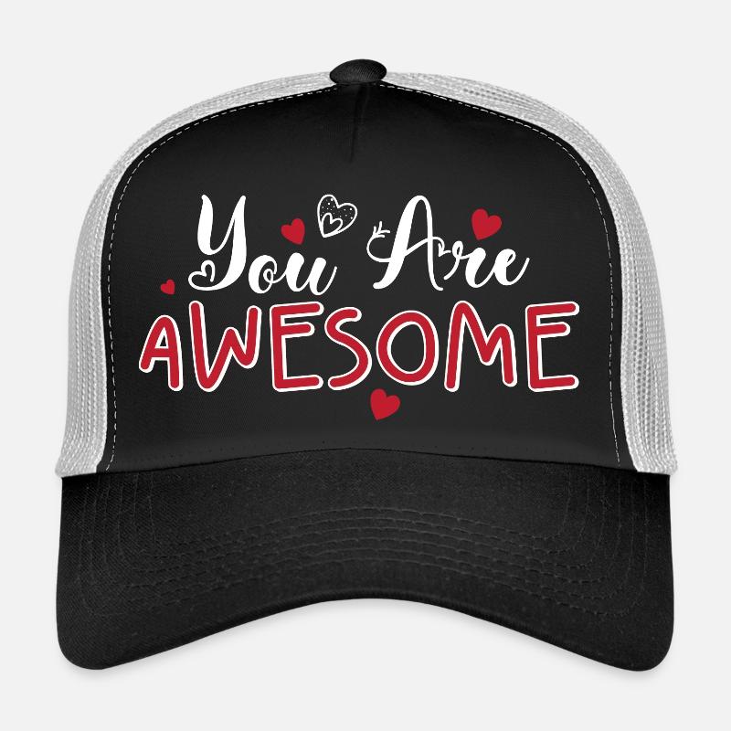 Scénario de Tu es génial de Cœurs - Casquette trucker  - noir/gris pierre