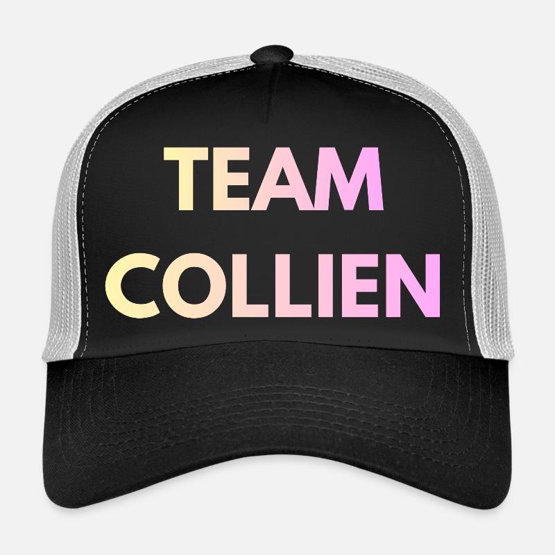 Team Collien Gradient Text - Trucker Cap - Schwarz/Steingrau