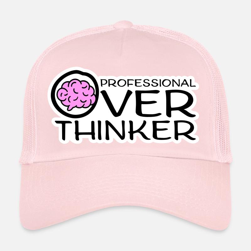 Logo drôle d’anxiété drôle et sombre de la réflexion professionnelle Casquette trucker 