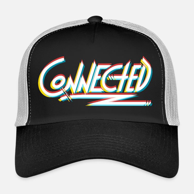 Connected_white_prism - Trucker Cap - black/stone grey