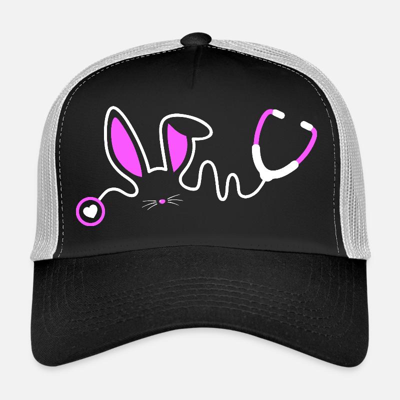 Stethoscope Bunny Whimsy Trucker Cap