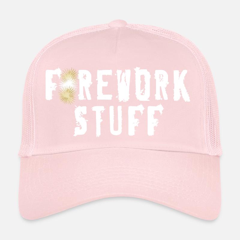 Fireworks Text Trucker Cap