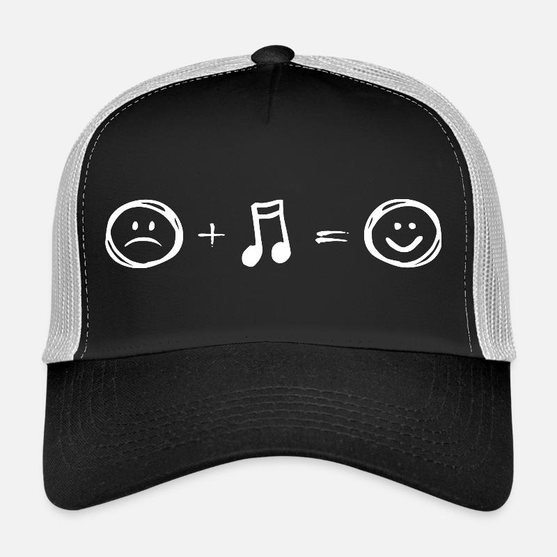 Music makes HAPPY - sad notes smile Trucker Cap