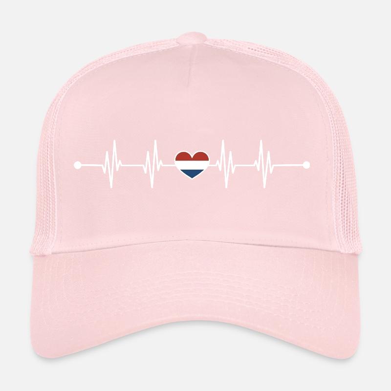 Heartbeat drapeau néerlandais Casquette trucker 