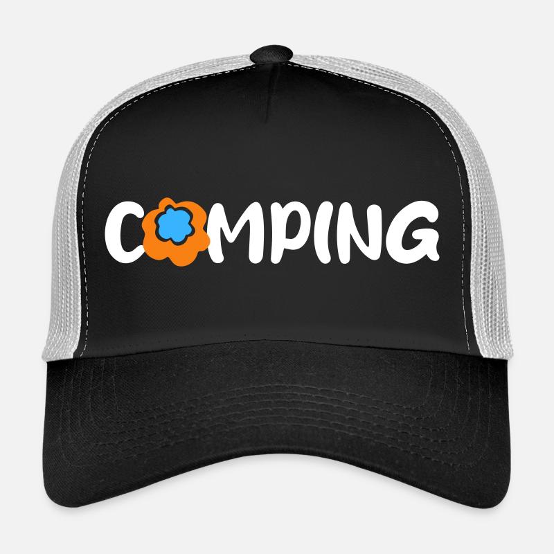 Camping Blume Comic Caravan Van Life Motorhome Fan Trucker Cap