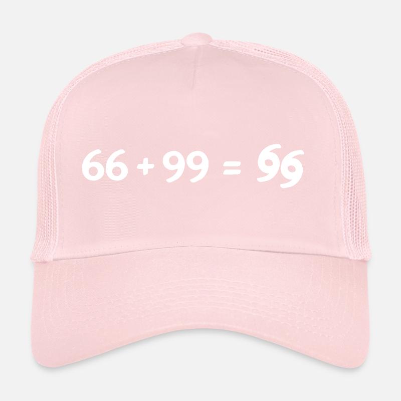 66 + 99 blanc Casquette trucker 