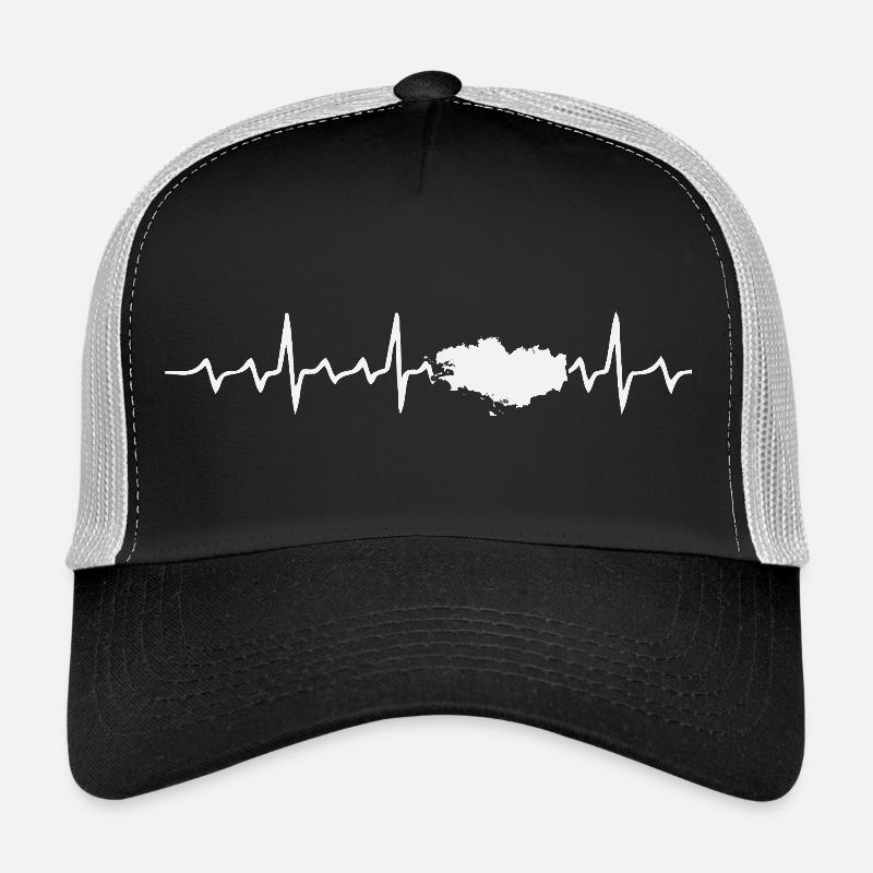 électrocardiogramme ECG breton Casquette trucker 