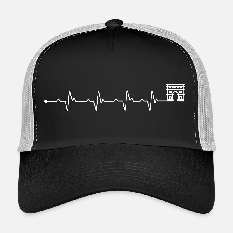 Herzschlag arc de triomphe - Trucker Cap - Schwarz/Steingrau