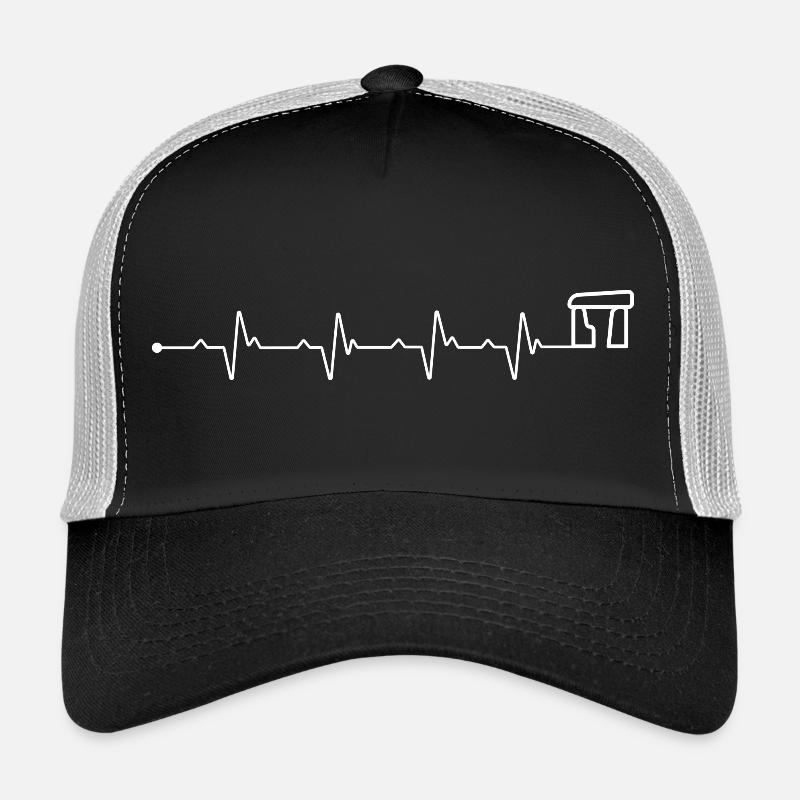 Herzschlag Stonehenge - Trucker Cap - Schwarz/Steingrau