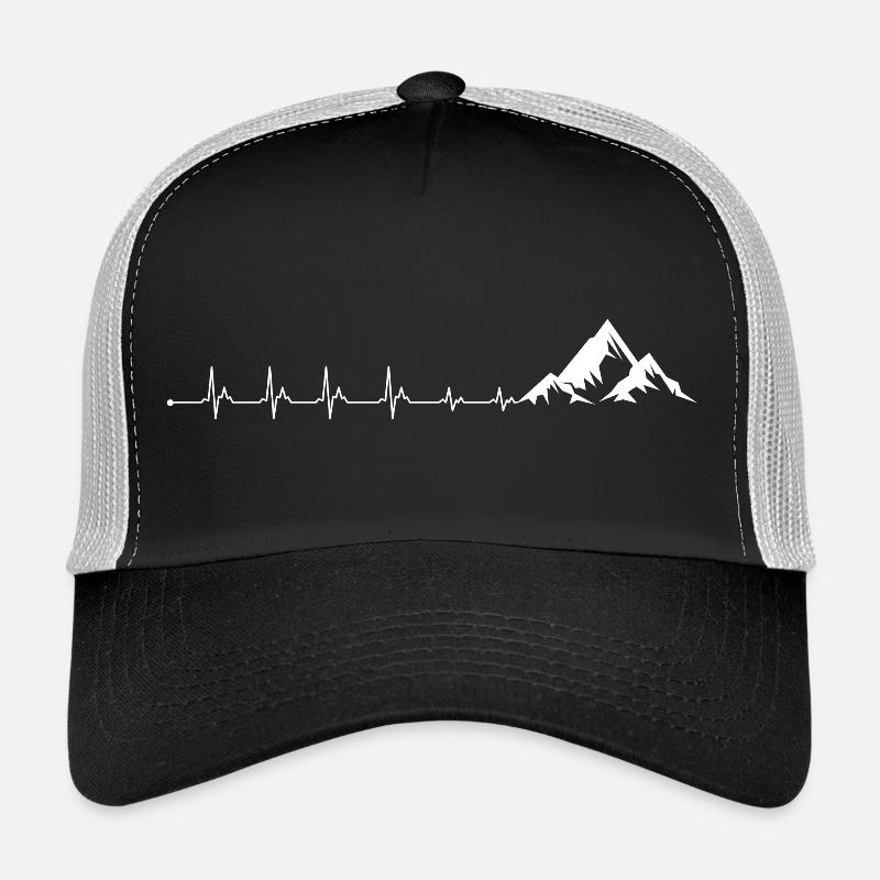 Heartbeat Berg - Trucker Cap - Schwarz/Steingrau