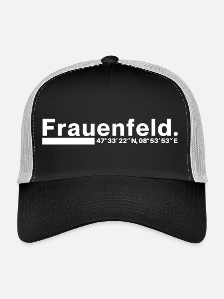 Frauenfeld Coordinates Thurgau Thurgauer - Trucker Cap - black/stone grey - Front