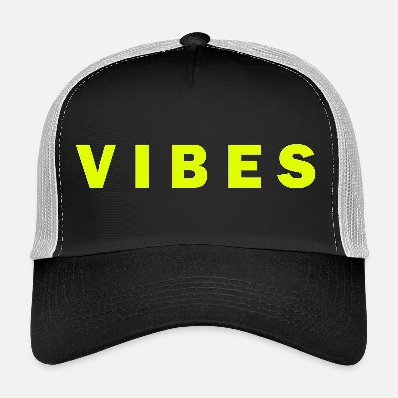 Neon Vibes électriquesDesign - Casquette trucker  - noir/gris pierre