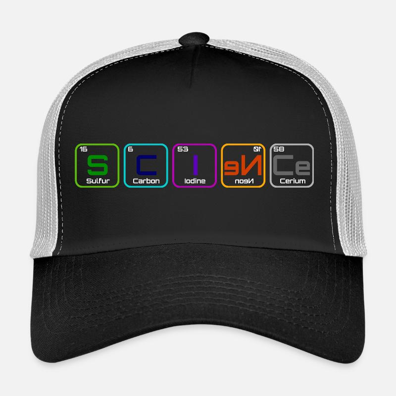 "Wissenschaft" mit den Elementen - Trucker Cap - Schwarz/Steingrau