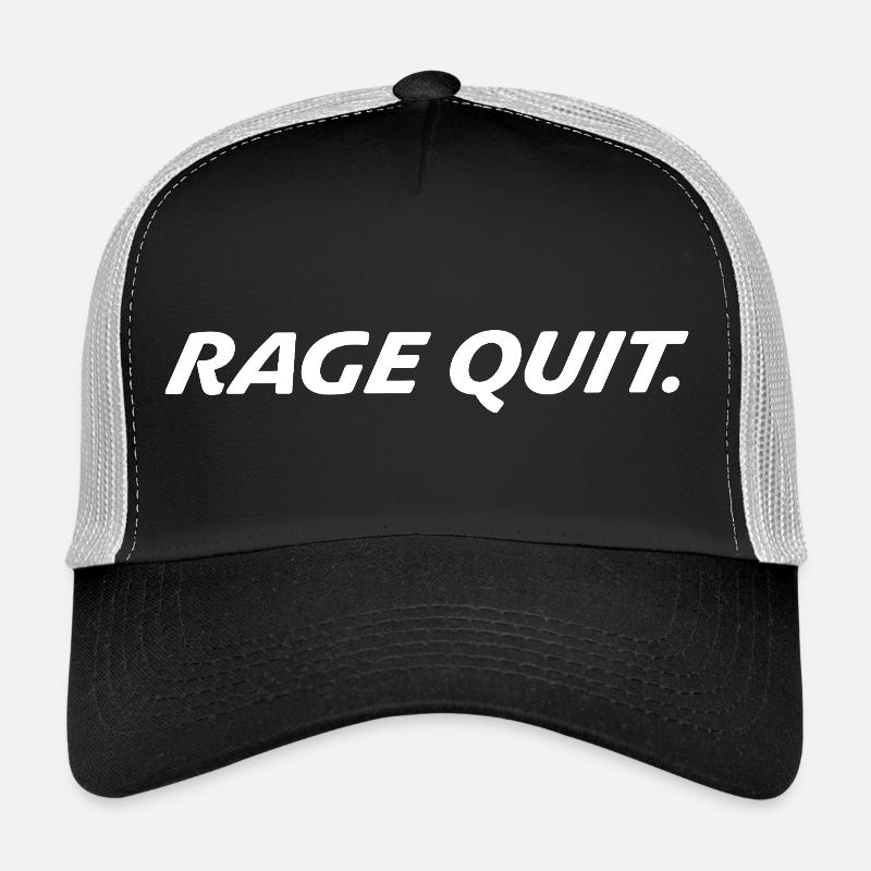 Rage Quit Gaming Spruch Trucker Cap