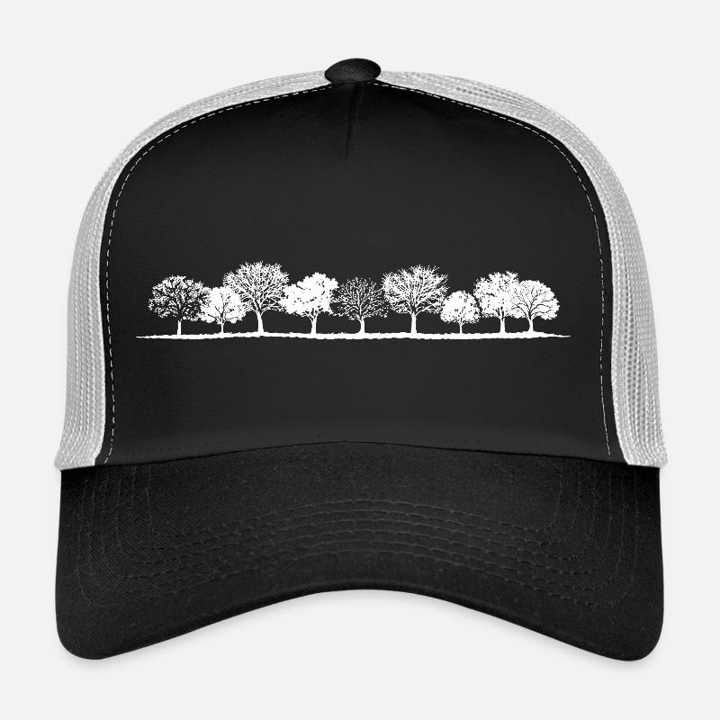 Timeless Forest Tree Row – Minimalist Nature Trucker Cap