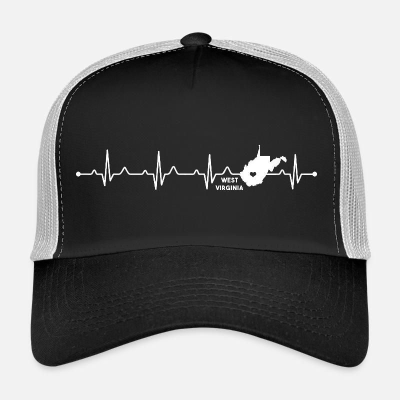 West Virginia State Outline Mountain Pride Trucker Cap