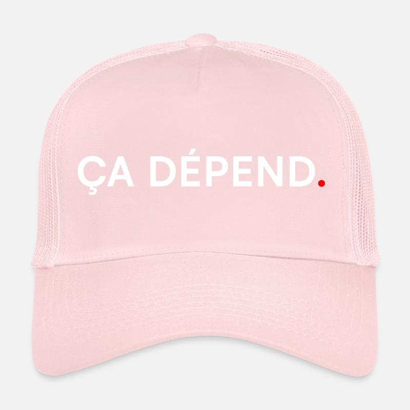 IT DEPENDS. Minimal Humor Expression Trucker Cap