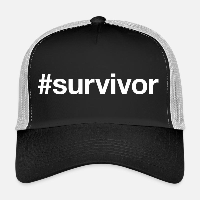 SURVIVOR Hashtag - Trucker Cap - Schwarz/Steingrau