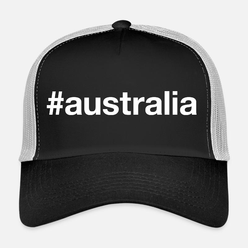 AUSTRALIA Hashtag Australien - Trucker Cap - Schwarz/Steingrau