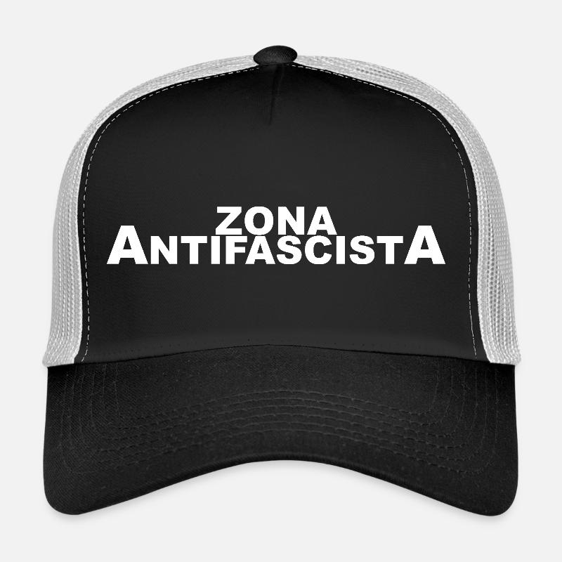 Antifascist Zone - Trucker Cap - black/stone grey