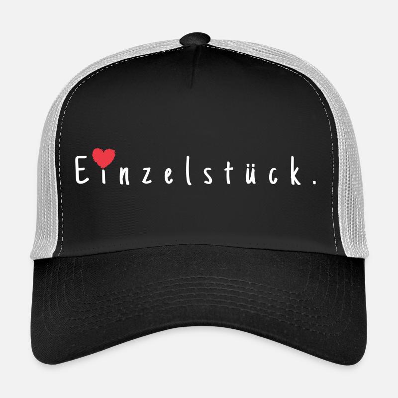 Einzelstück. - Trucker Cap - Schwarz/Steingrau