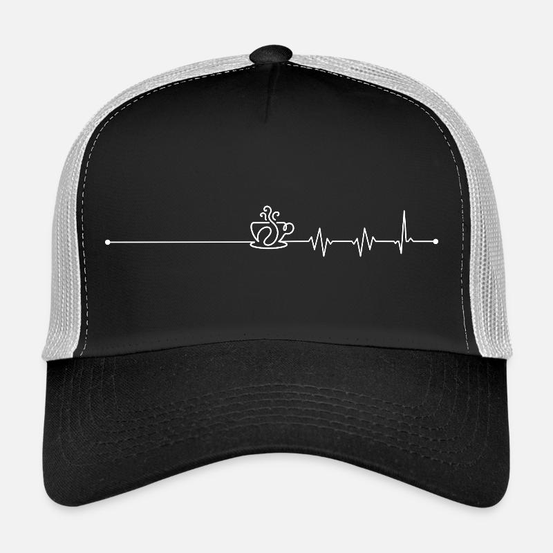 Herzschlag-Kaffee - Trucker Cap - Schwarz/Steingrau