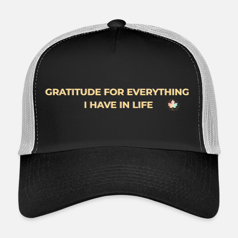 Gratitude – Gratitude and Mindfulness Gold - Trucker Cap - black/stone grey