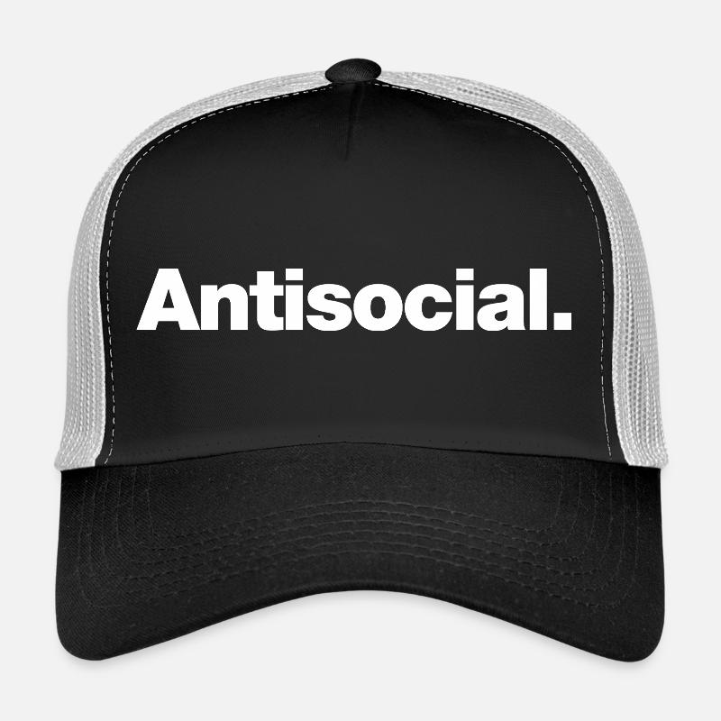 antisocial - Casquette trucker  - noir/gris pierre