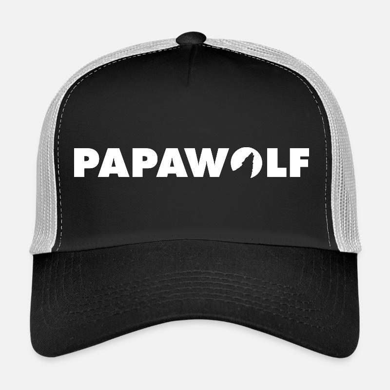 Lettrage blanc Papawolf Casquette trucker 