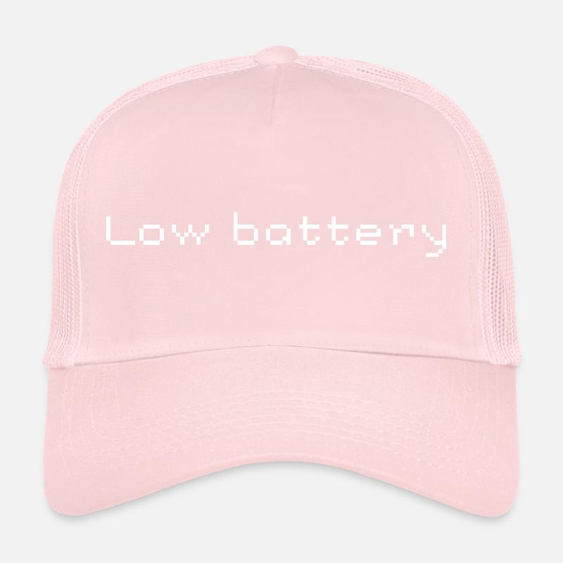 Low Battery Display Design Trucker Cap