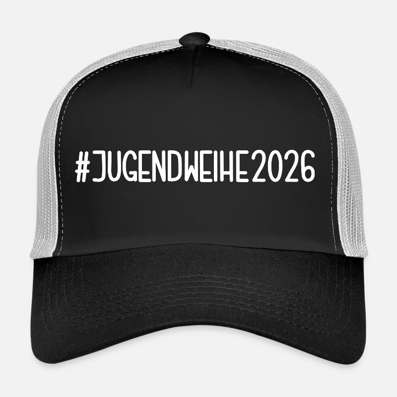 Jugendweihe 2026 Endlich Erwachsen Jugendfeier - Trucker Cap - Schwarz/Steingrau