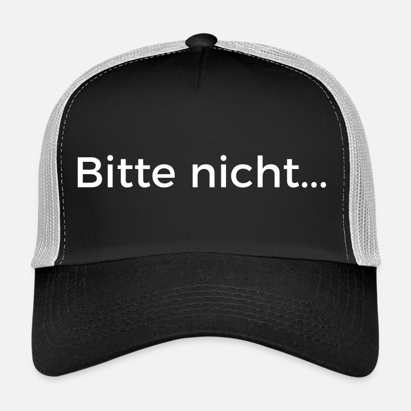 Bitte nicht - Trucker Cap - Schwarz/Steingrau